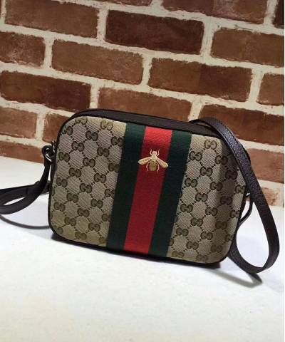 Сумка Gucci Bee-Embroidered GG Canvas Bag